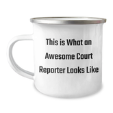 Funny Court Reporter Gifts, Inspirational Court Reporter Quote, Camping Mug for Father's Day from Friends, Unique Gifts for Court Reporter Men - Image 1
